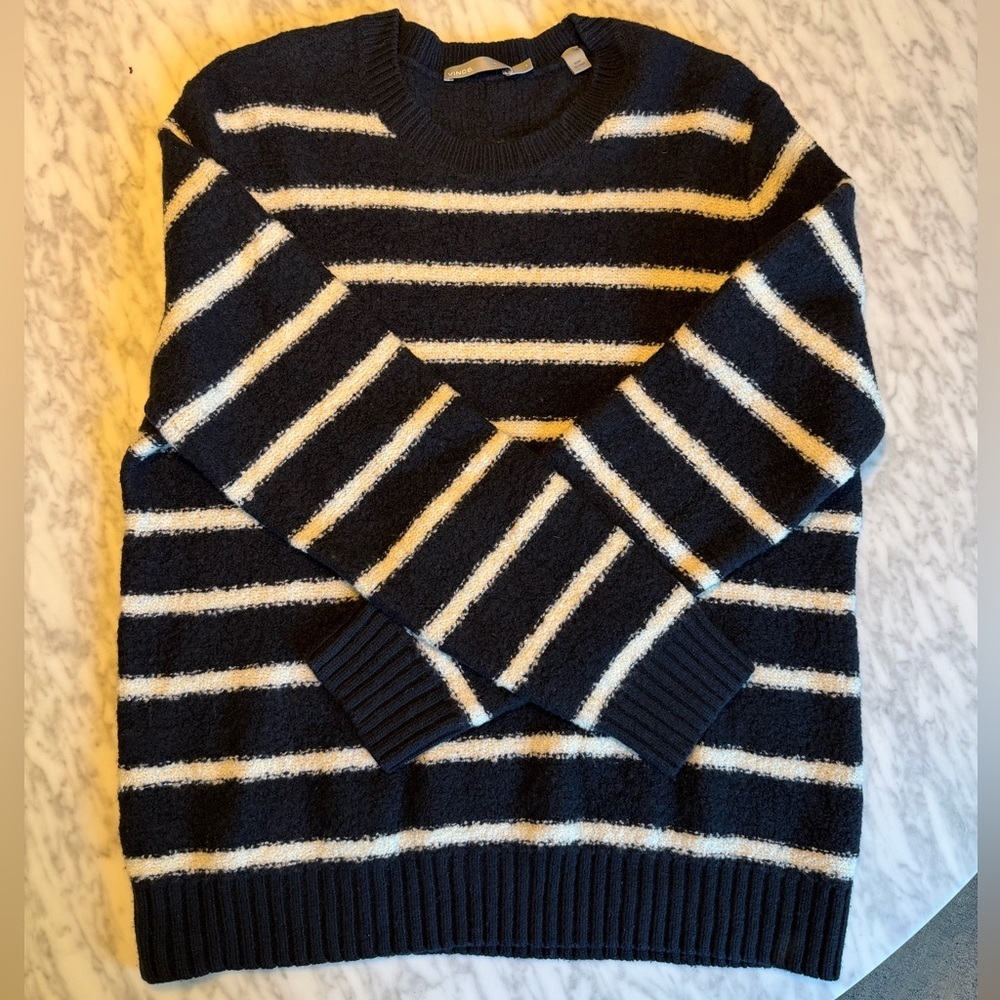 Vince Wool Blend Sweater in Coastal Blue - Picture 7 of 7